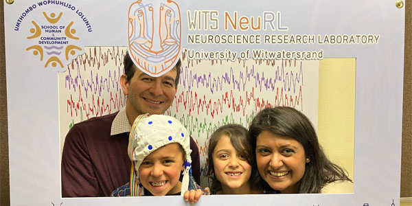 Dr Sahba Besharati Co Director Wits NeuRL right and family at the NeuRL centenary event